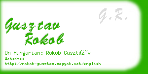 gusztav rokob business card